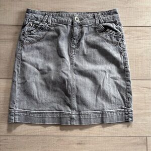 DKNY Light Gray Denim Mini Skirt | Y2K Minimalist Streetwear | Size 6